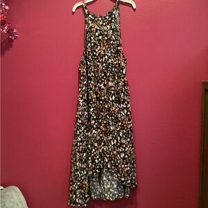 torrid size 1X floral asymmetrical midi dress